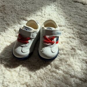 White and Red Kids Shoes